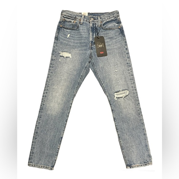 NWT LEVIS PREMIUM 501 ripped skinny jeans - Picture 2 of 10